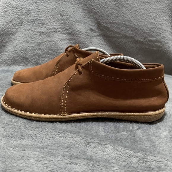 Born Shoes Womens Size 10 Brown Leather Moc Toe Lace Up Comfort Casual Boho - Picture 1 of 14